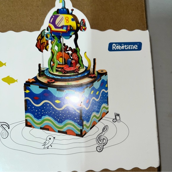 Robotime 3D Wooden Puzzle Music Box Under The Sea - Picture 4 of 10